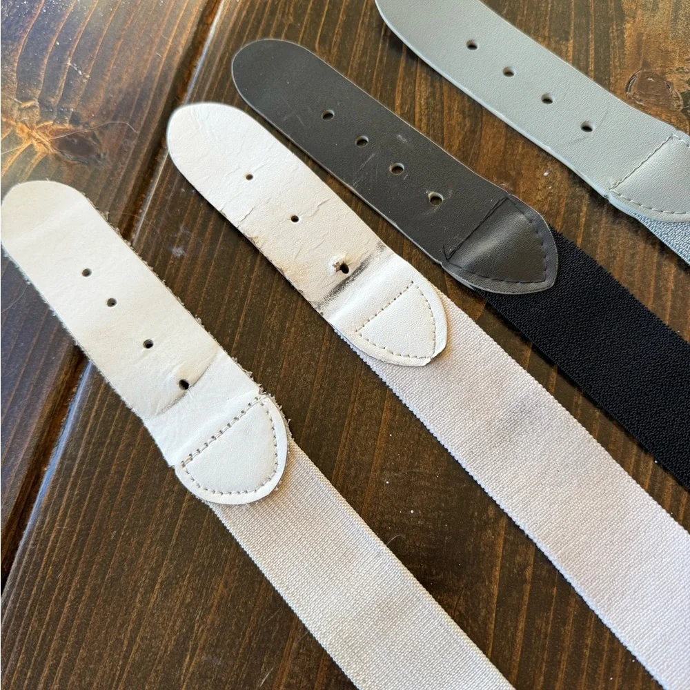 Softball Belt Set - Black, Gray, and White